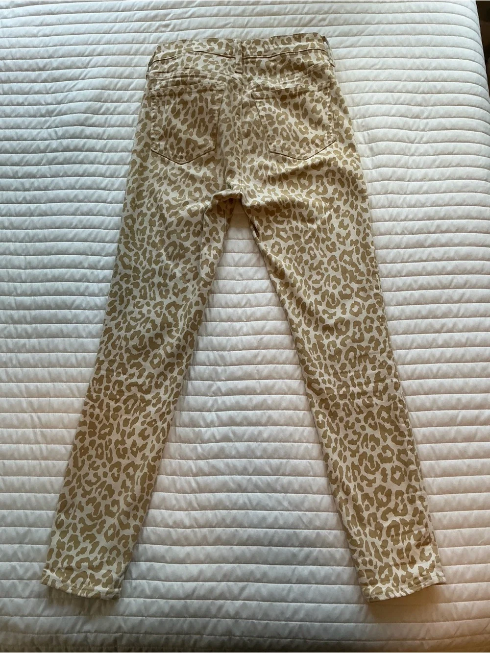 J. Crew Beige and Cream Leopard Skinny Jeans